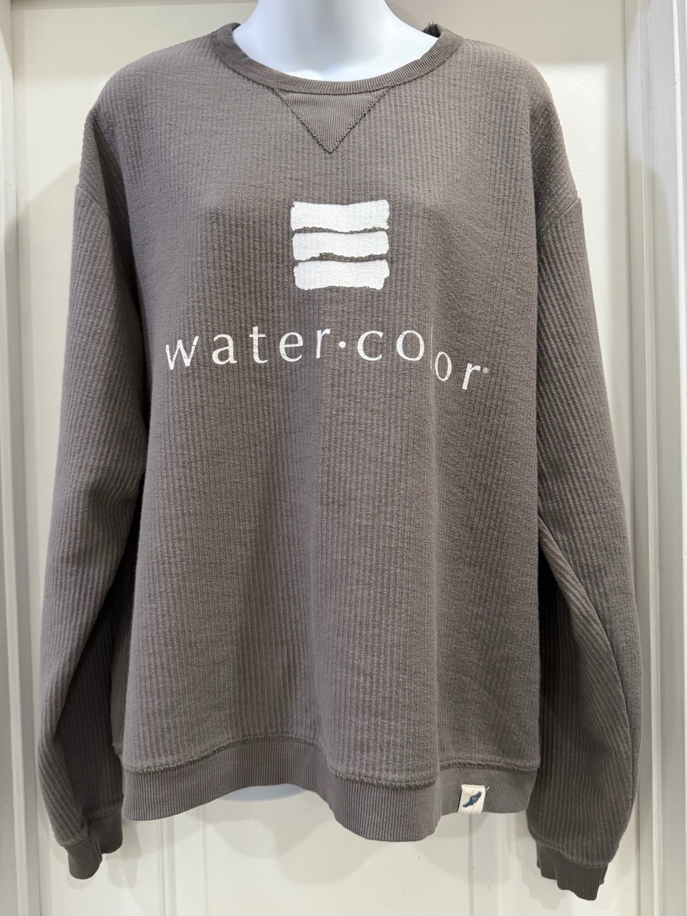 Unwind by League Water Color 91 Waffle Long Sleeve Top Size Medium